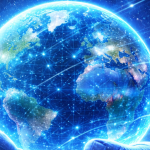 Futuristic AI technology and online business automation concept